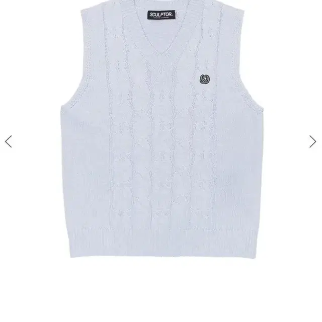 스컬프터 니트 조끼 Basic Symbol Patch Knit Vest