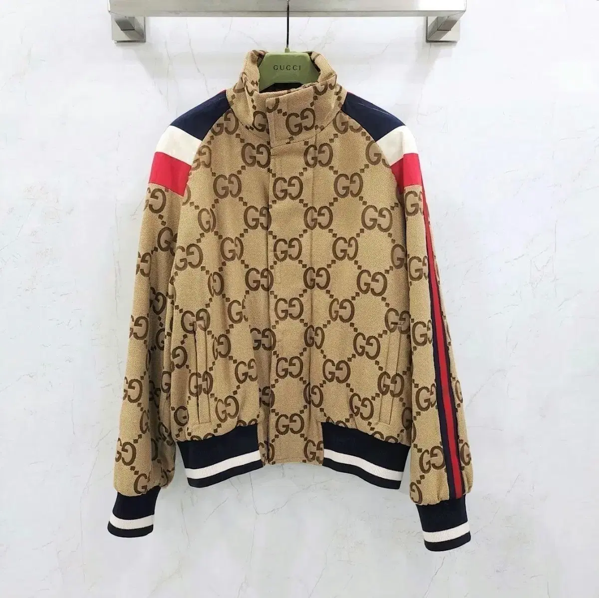 52 / Gucci GG Jumbo canvas high-neck bloomers jacket