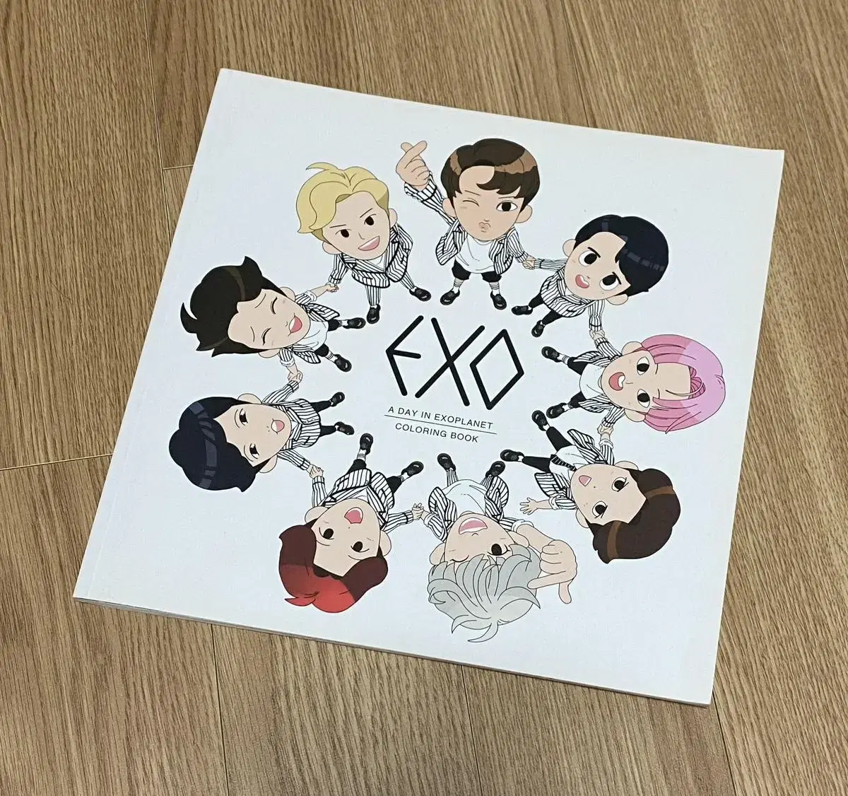 Exo coloring book postcard photocard