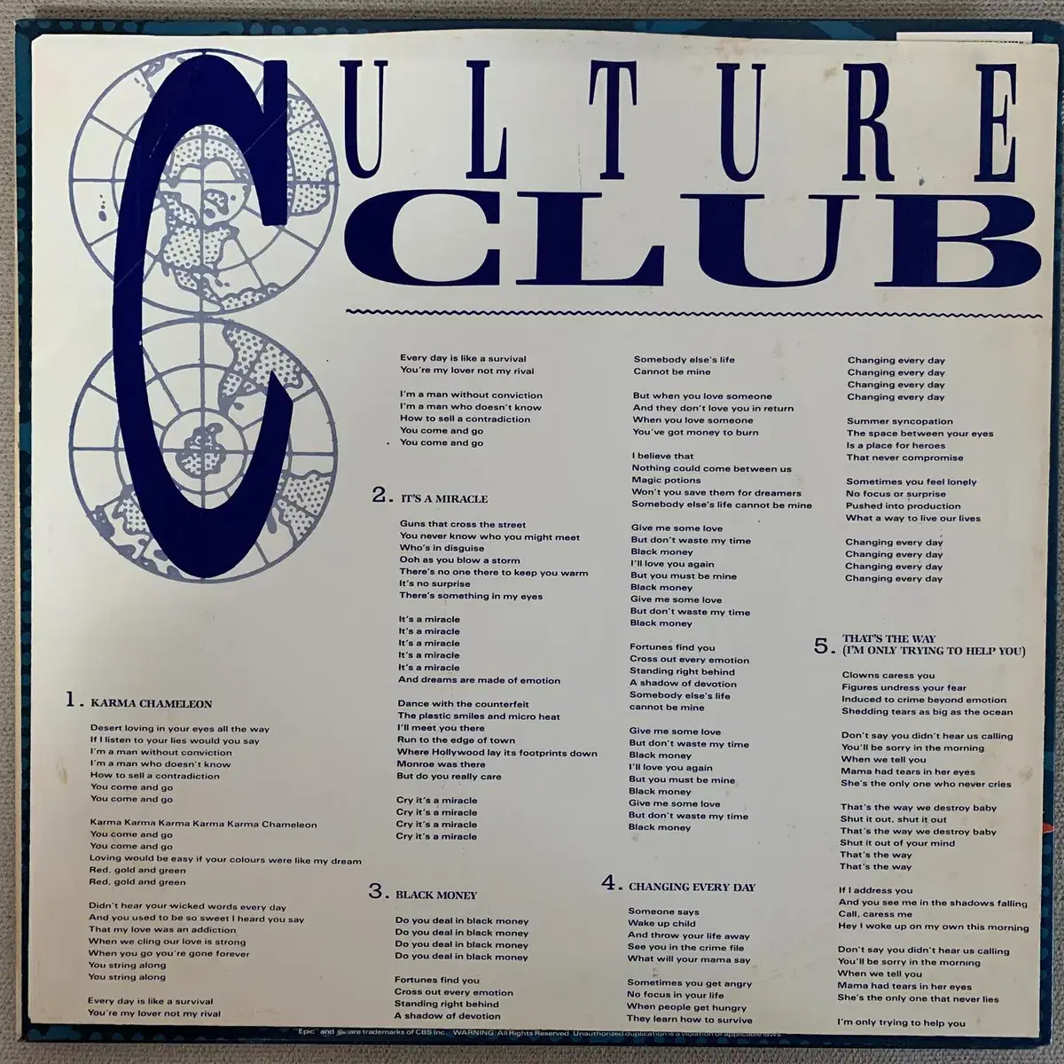 [ROCK] Culture Club - Colour By Numbers