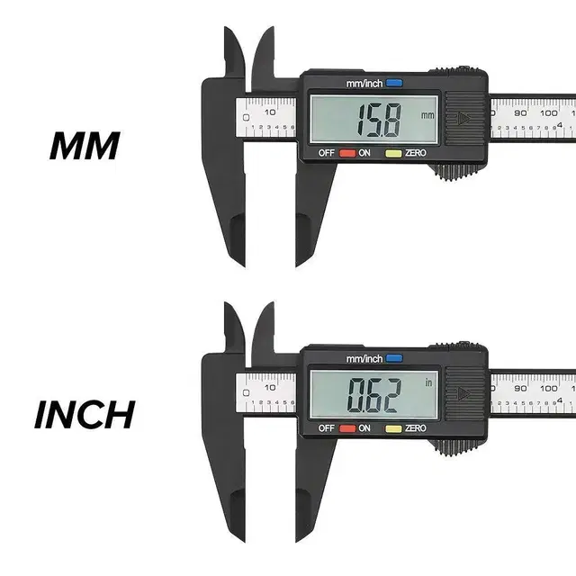 전문가용 디지털 전자 버니어 캘리퍼 150mm, 인치 및 밀리미터 측정