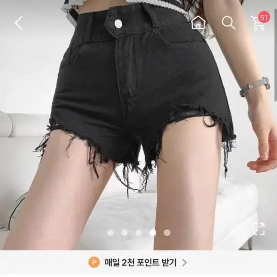 에이블리 숏 하이웨스트데님