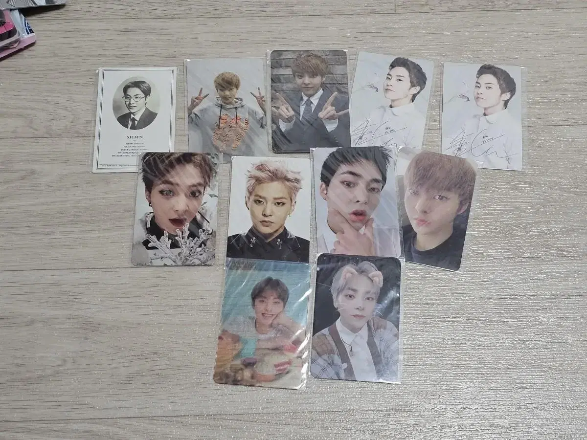 exo xiumin minseok photocard wts photo kard transfer