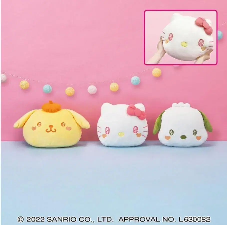 무배#Sanrio(Japan Genuine) Hello Kitty Glittery Mochi Manju doll Big Cushion