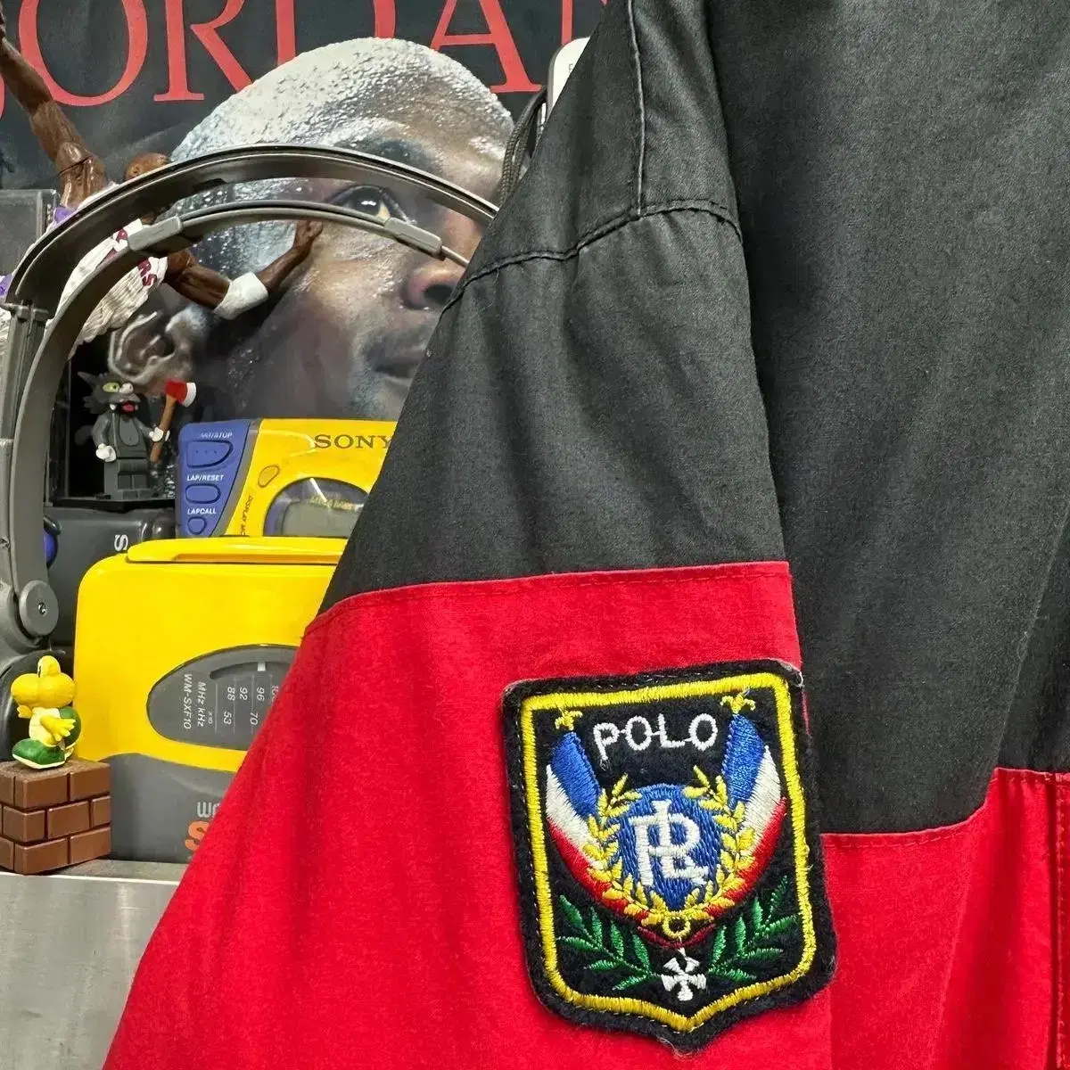 80s polo uni crest anorak puffer down jk