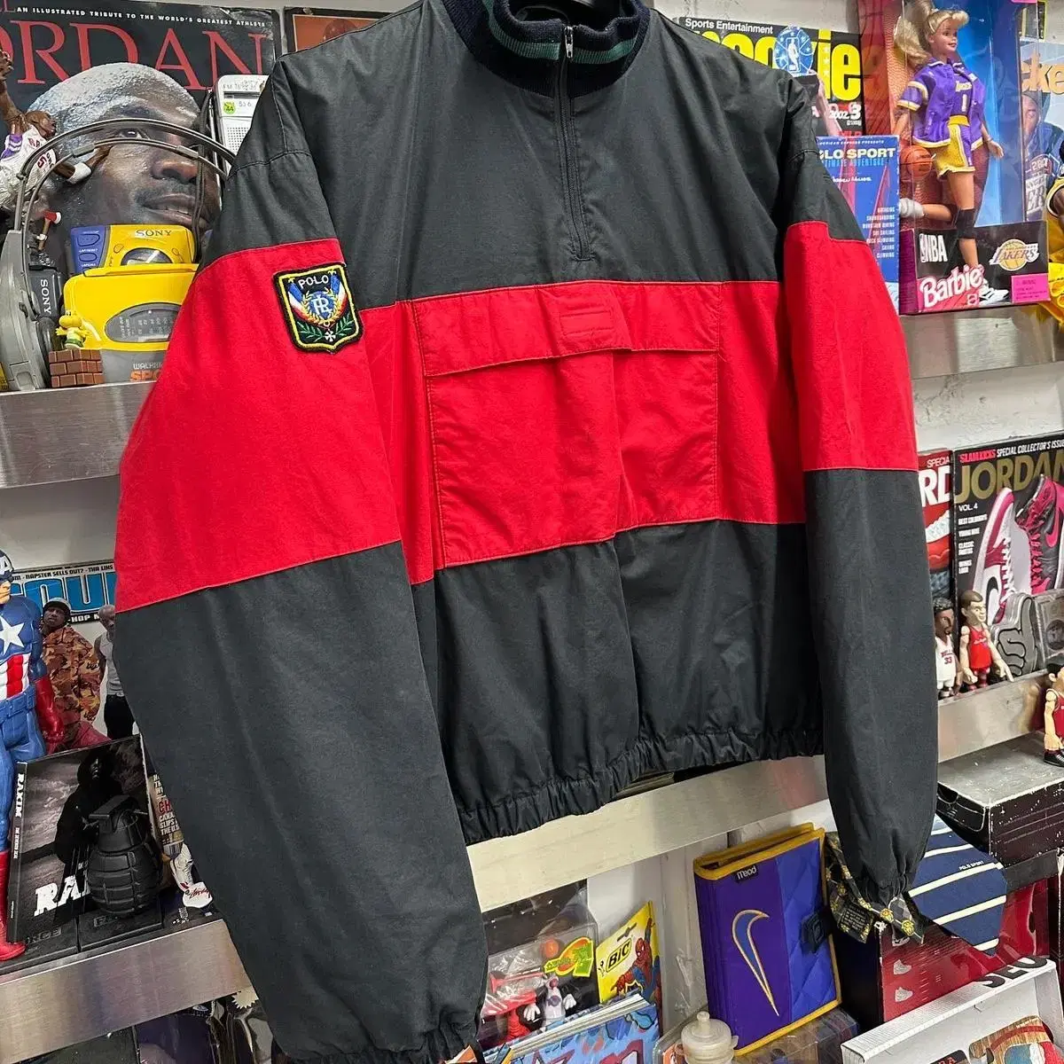 80s polo uni crest anorak puffer down jk