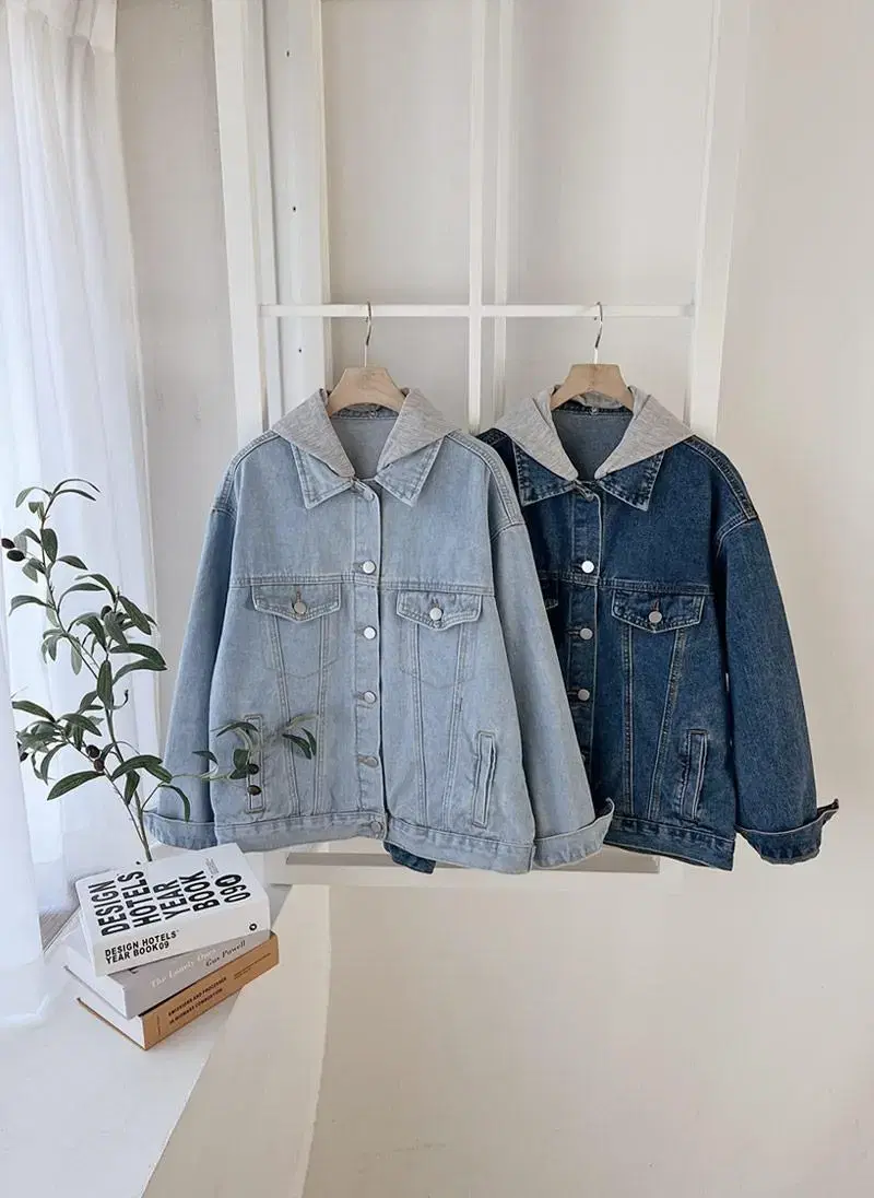 Women's Hooded Jeans Jacket 2 Colors