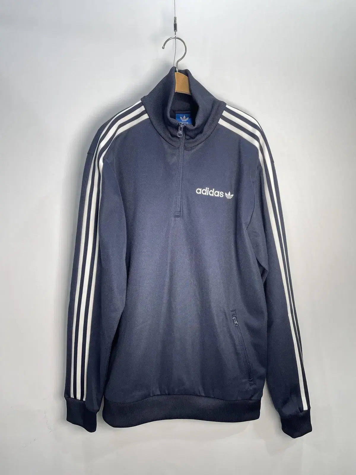 Adidas Navy Half Jersey Zip Up 105