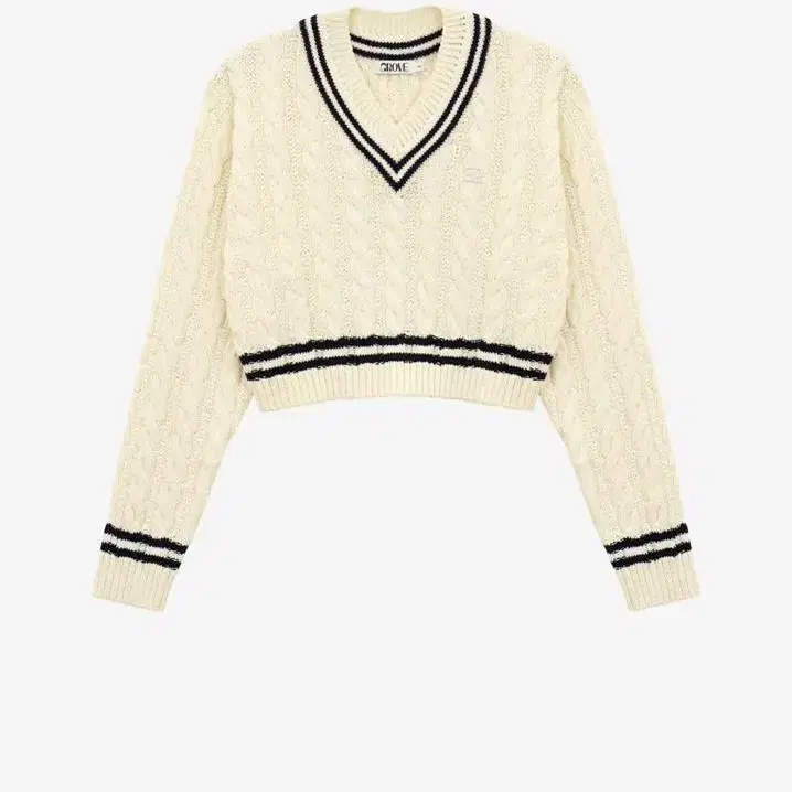 그로브 GROVE ELISE KNIT - IVORY BLACK