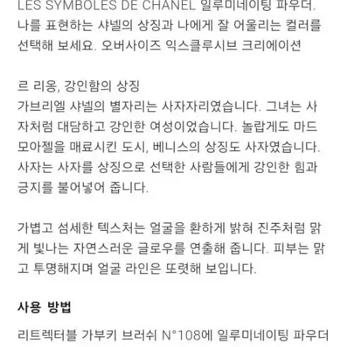 샤넬 일루미네이팅 페이스 파우더