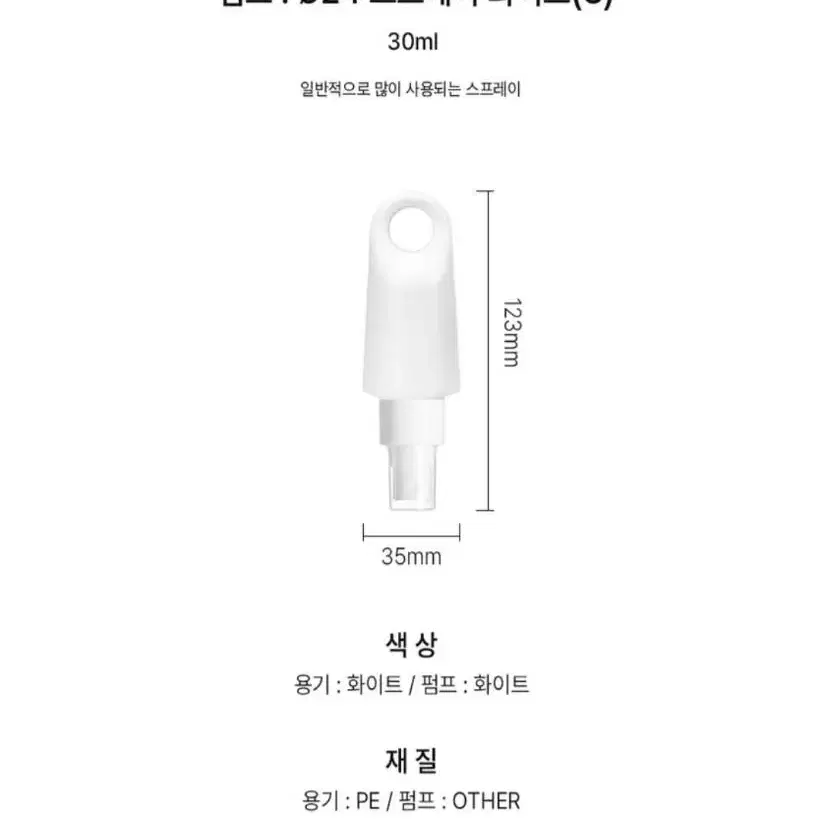 (제작/원가이하_창고정리) 고리형/스프레이 화장품공병 30ml+60ml