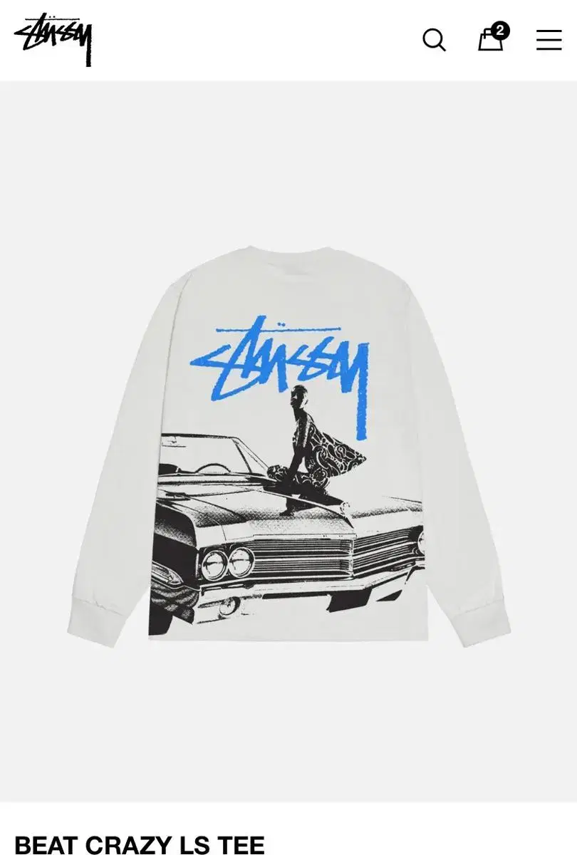 Stussy New Beat Crazy Long Sleeve Tee