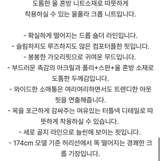 터틀넥 폴라니트티 크롭니트