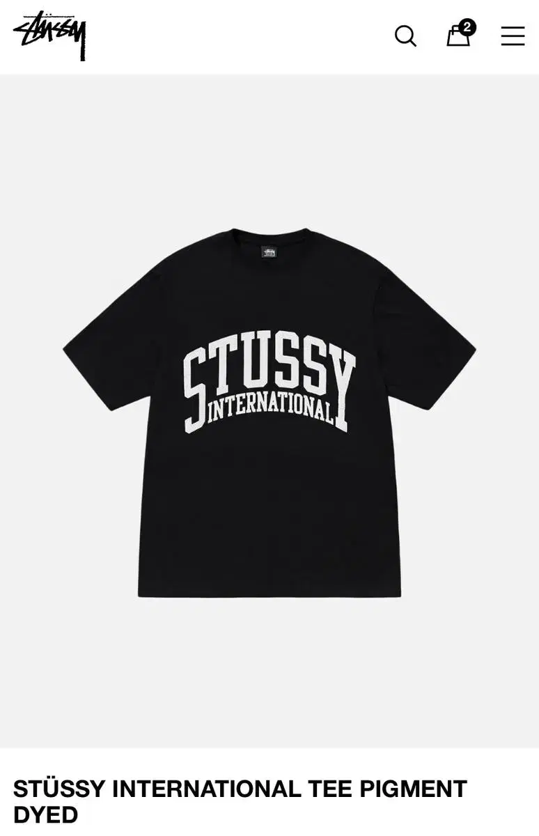 {Stussy Ballroom Genuine New}Stussy New International Pigment Tee 2 Colors