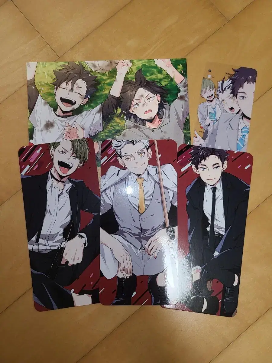 [Haikyuu] Pot-nim Kuroken Postcard, Bokuto/Akashi/Konoha Cardstock + Transparent Photocard