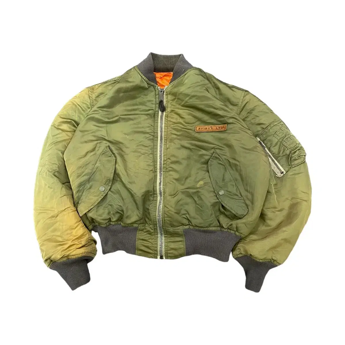 80s Avyrex Khaki MA-1 Jacket L