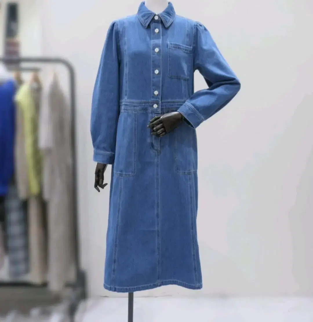 thirsty day waistbanded denim onepiece