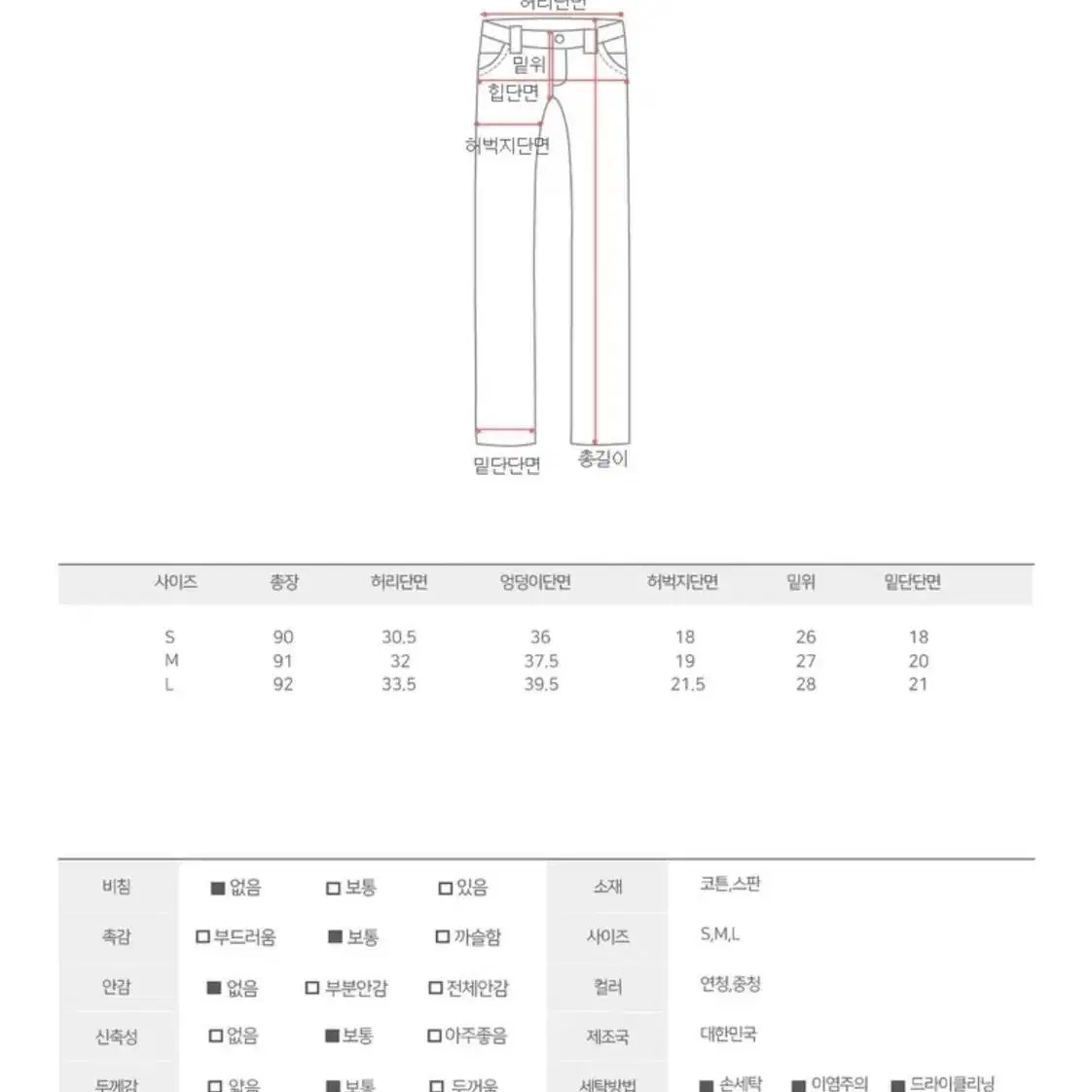 [새상품] 비브썸 언발 오비 워싱 스타일 부츠컷 데님 중청