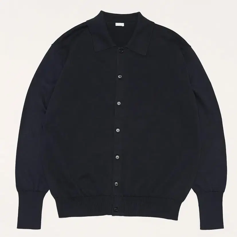 아프레세 Cotton Knit Polo Collar Cardigan