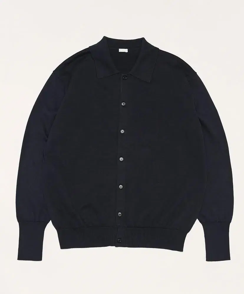 Apresse Cotton Knit Polo Collar Cardigan