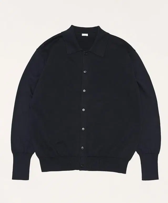 아프레세 Cotton Knit Polo Collar Cardigan