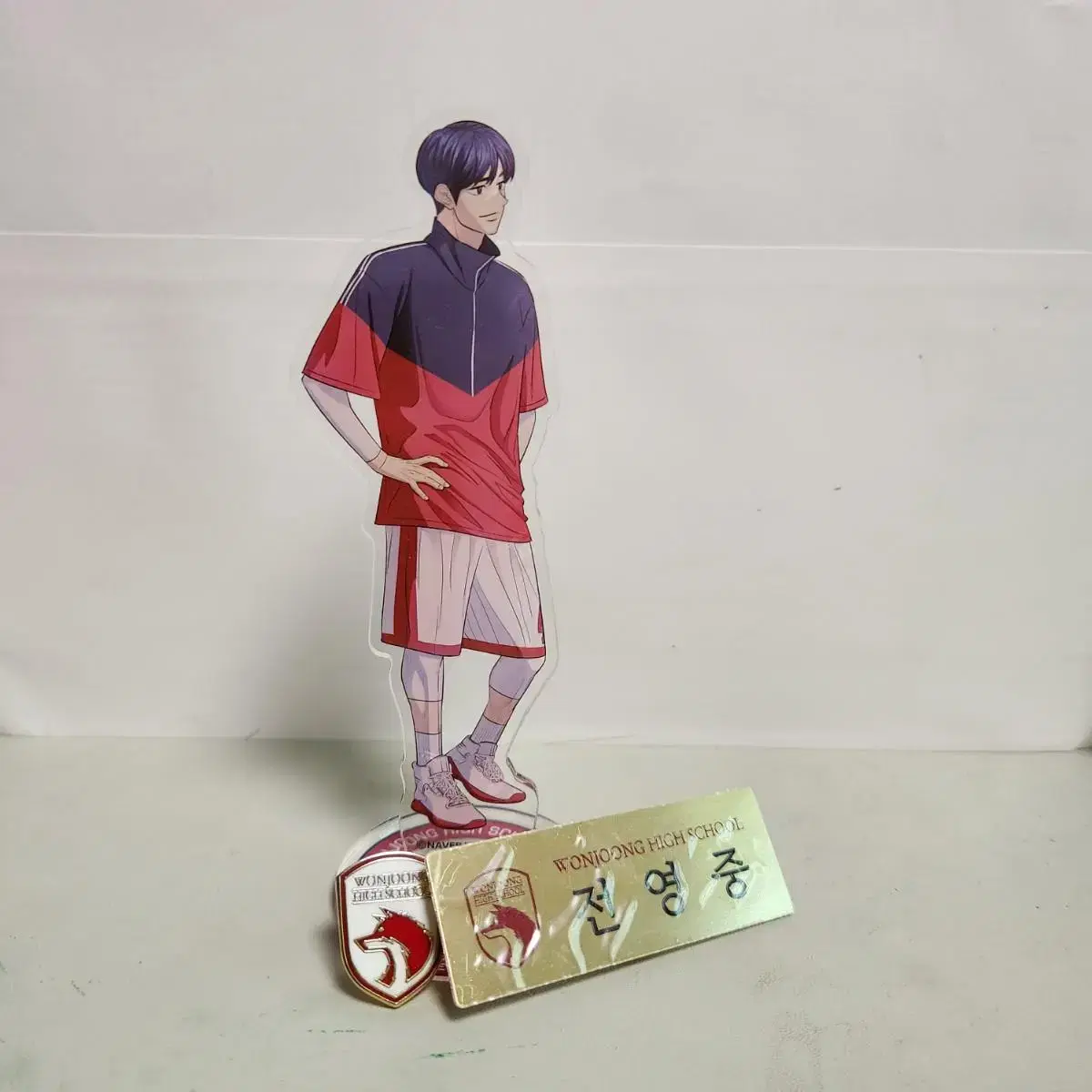 GarbageTime Jeon Youngjoong acrylic Sells stands, Jeon Youngjoong name tags, and Wonjungo badges.