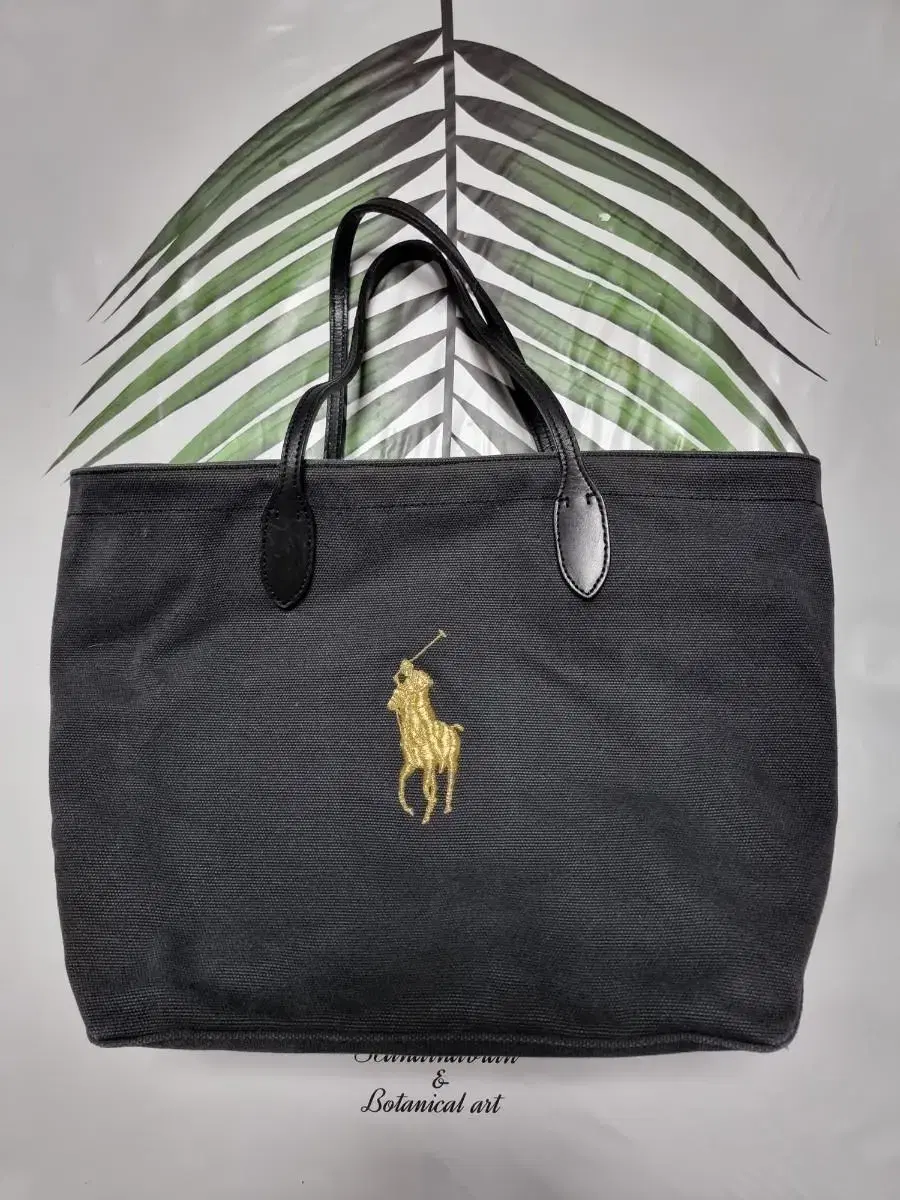 Ralph Lauren Genuine Big Pony Leather Strap Tote POLO