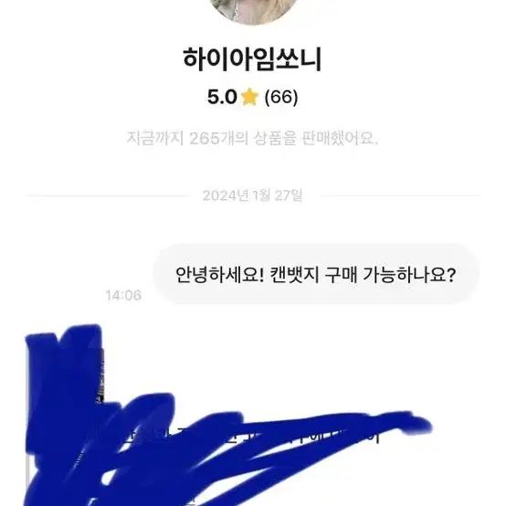 [안읽씹비매너거래자] 하이아임쏘니