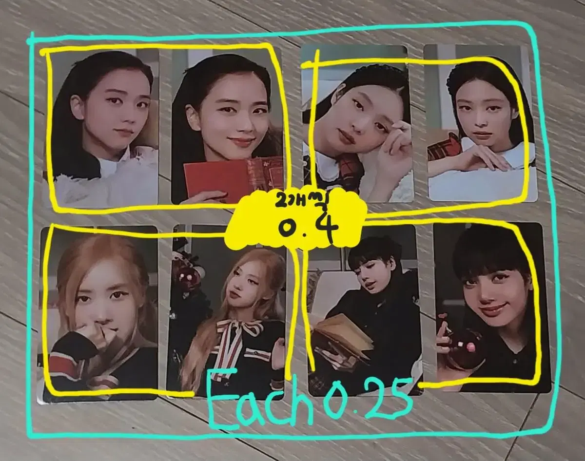 Black Pink Christmas Photocard