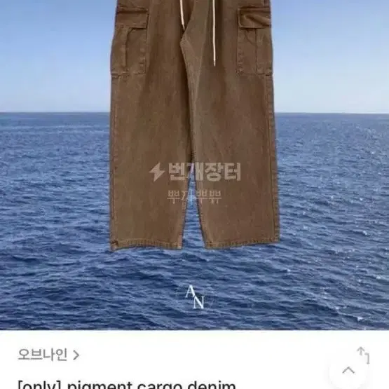 오브나인 피그먼트 카고바지