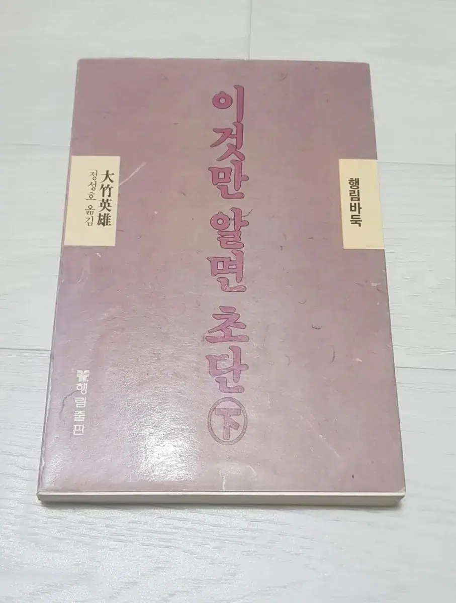 바둑책 대죽영웅 이것만 알면 초단 하 행림출판