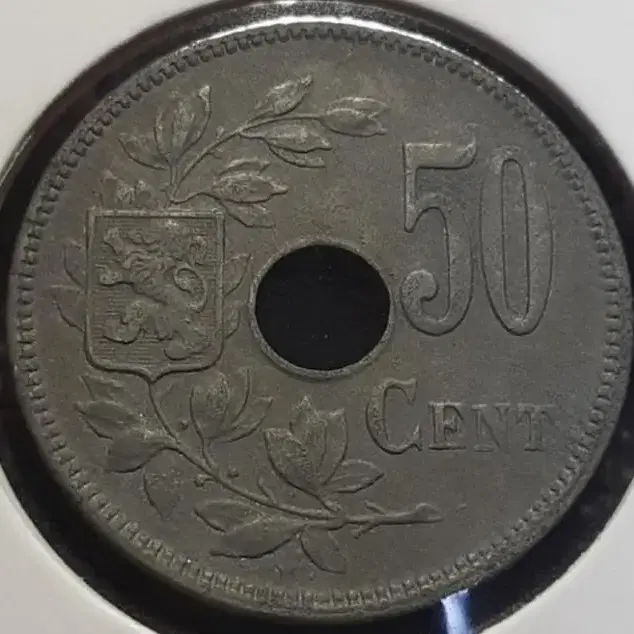 희귀 벨기에 1918년 50상팀.외국주화 주화 동전 화폐