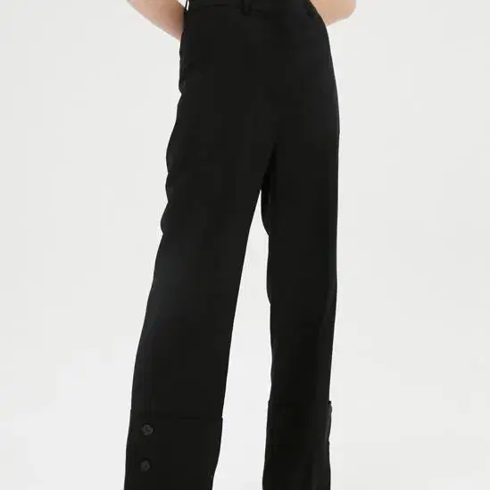 [새상품] 문선 Pluto Satin Cuffs Pants / Black