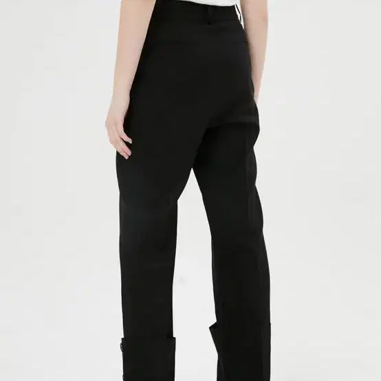 [새상품] 문선 Pluto Satin Cuffs Pants / Black