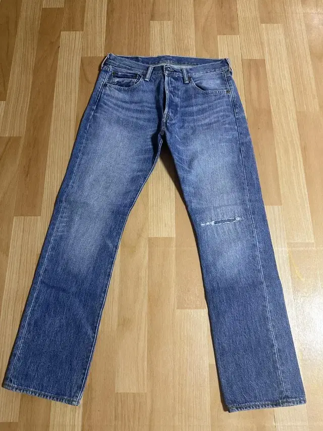 (29~30)00s Levis 리바이스 데미지 패치 501 중청 데님 청