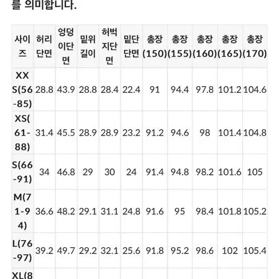 지그재그 파스텔 와이드데님팬츠  블랙청 155ver XXS