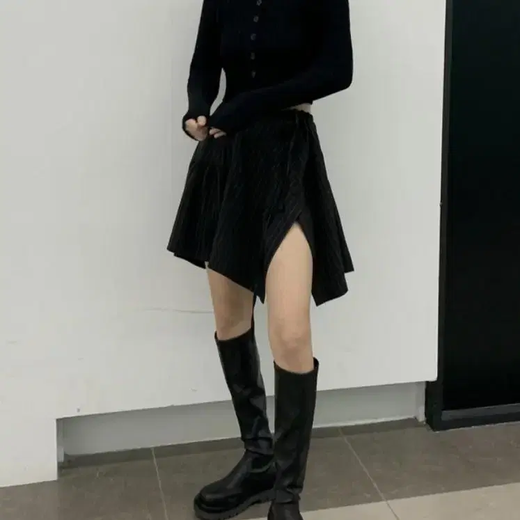 long boots black 225사이즈