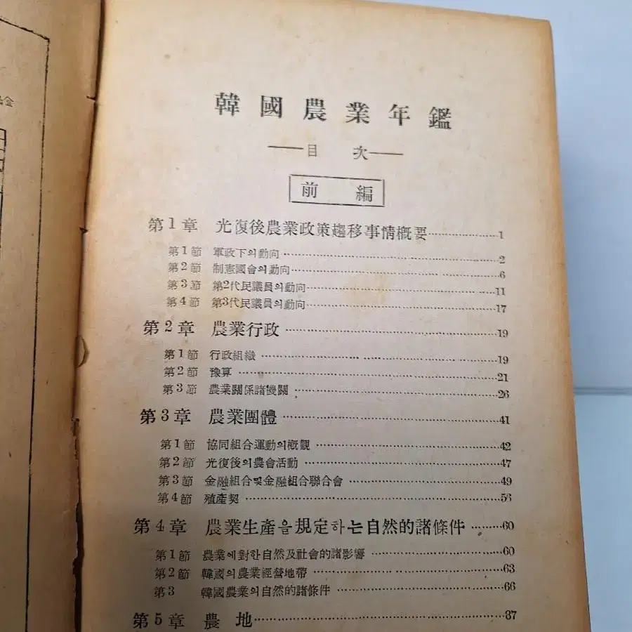 근대사 수집 자료 고전도서 한국농업연감 55년 초판