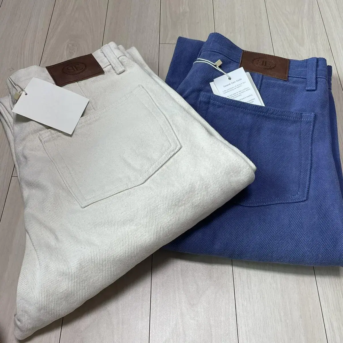 (새상품) 시엔느 Alexa Herringbone Pants_Ecru