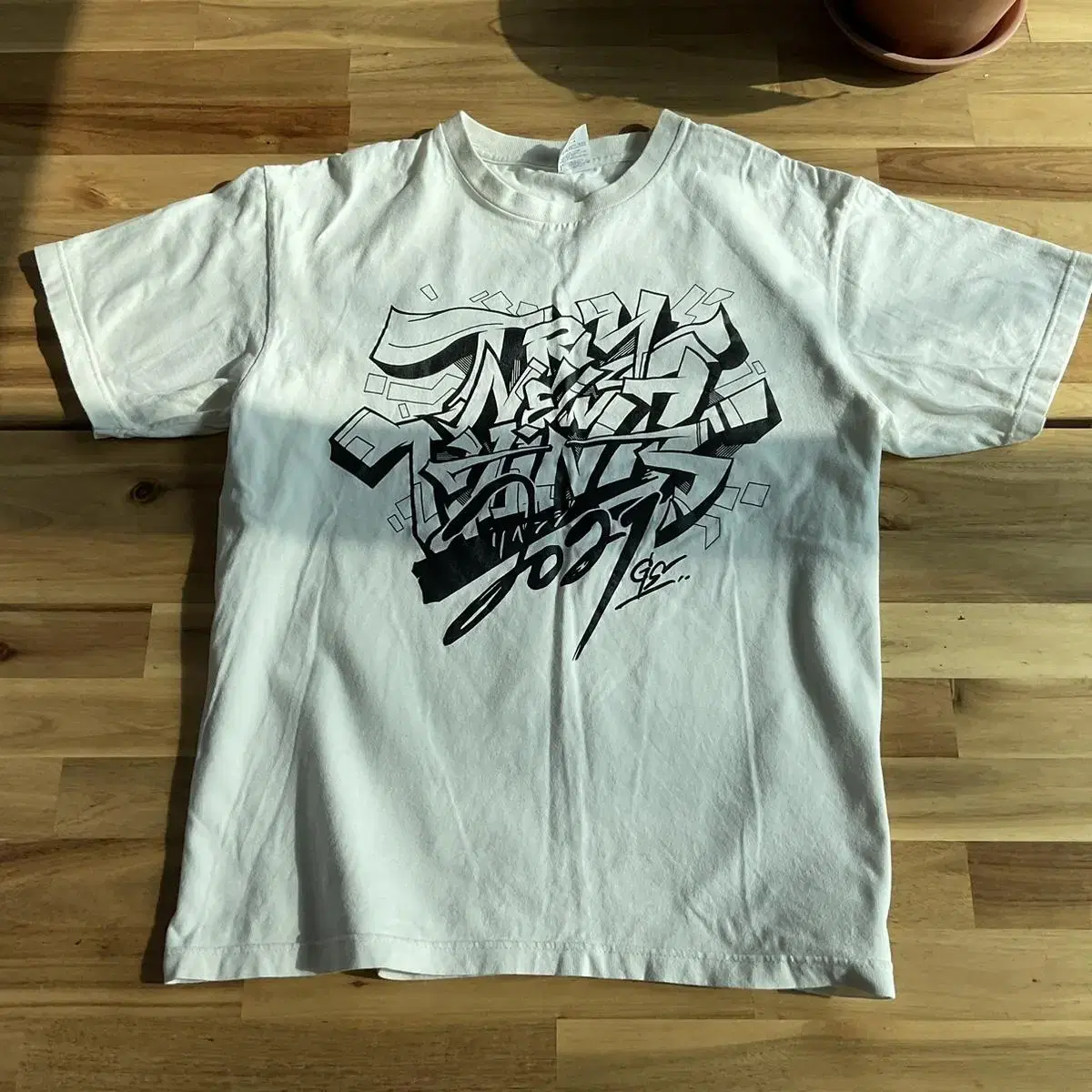 Japanese Graffiti Street Printing T-Shirt L Printstar