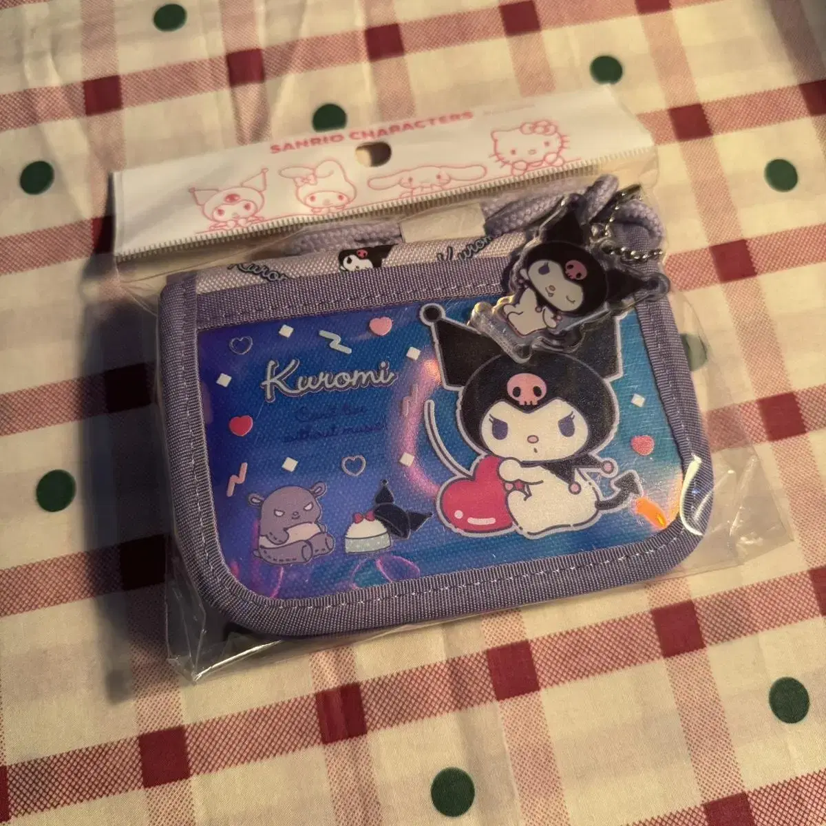 Kuromi hologram keyring necklace wallet