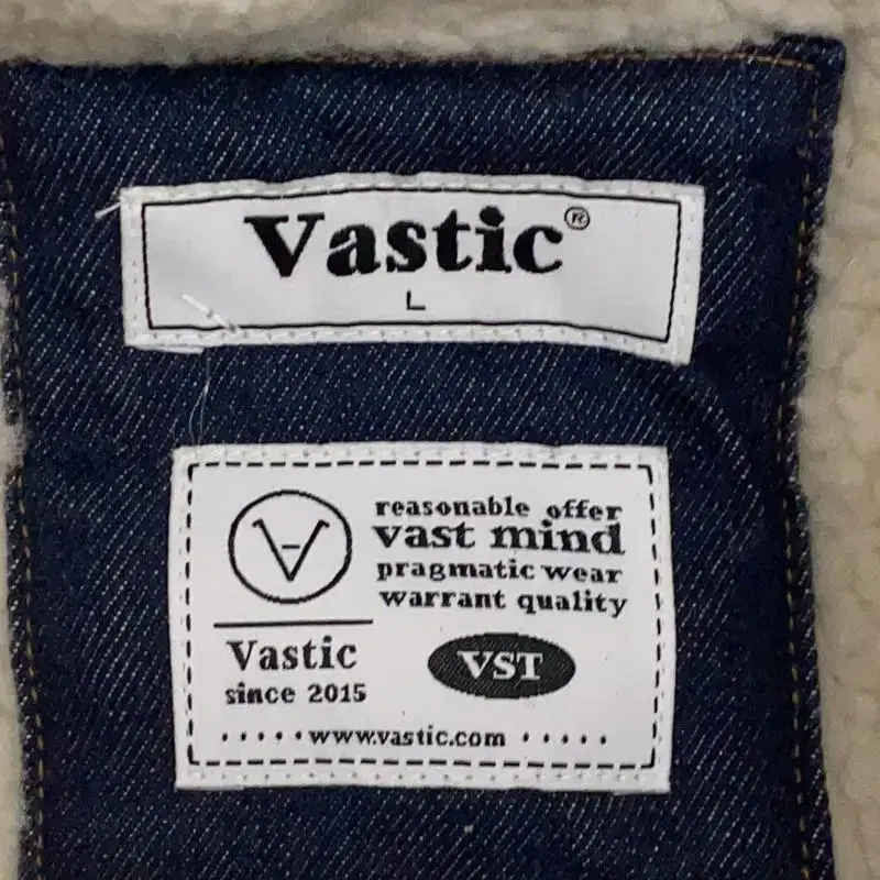 VASTIC 진청 데님 무스탕 L