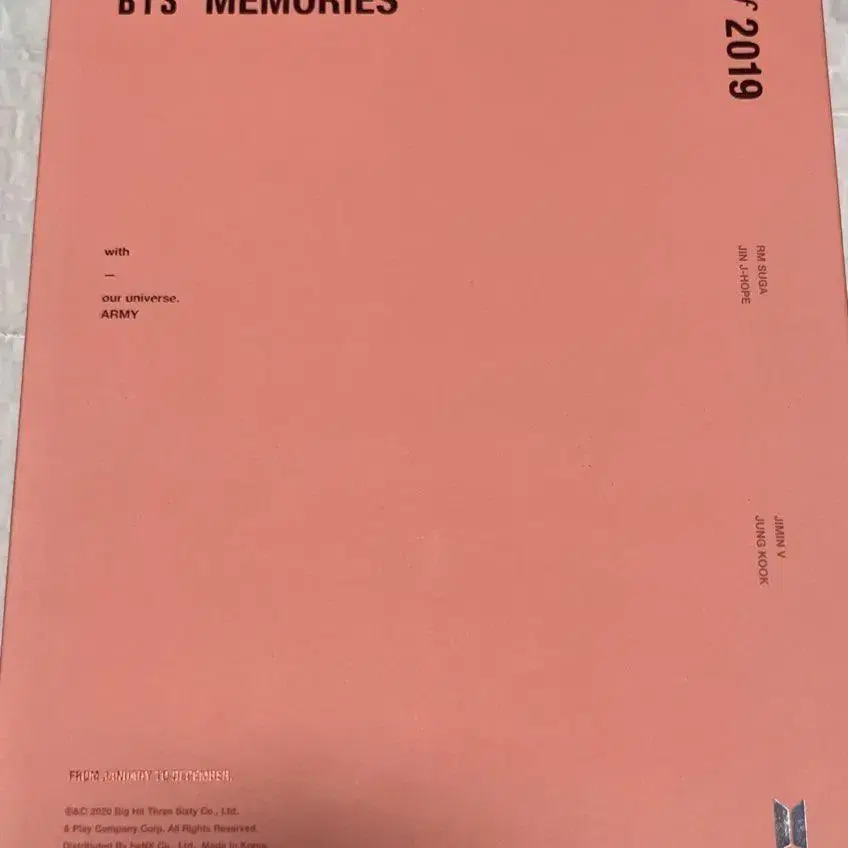 방탄소년단 2019 메모리즈 dvd 포토카드 슈가