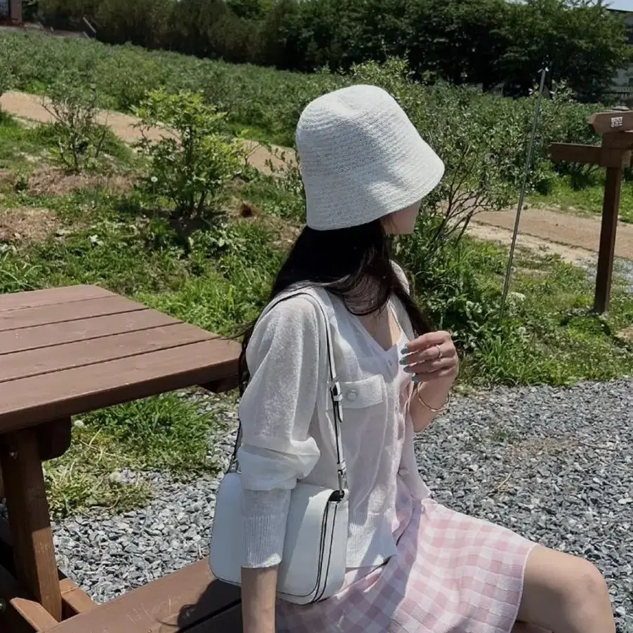 Summer knit bucket hat 새상품