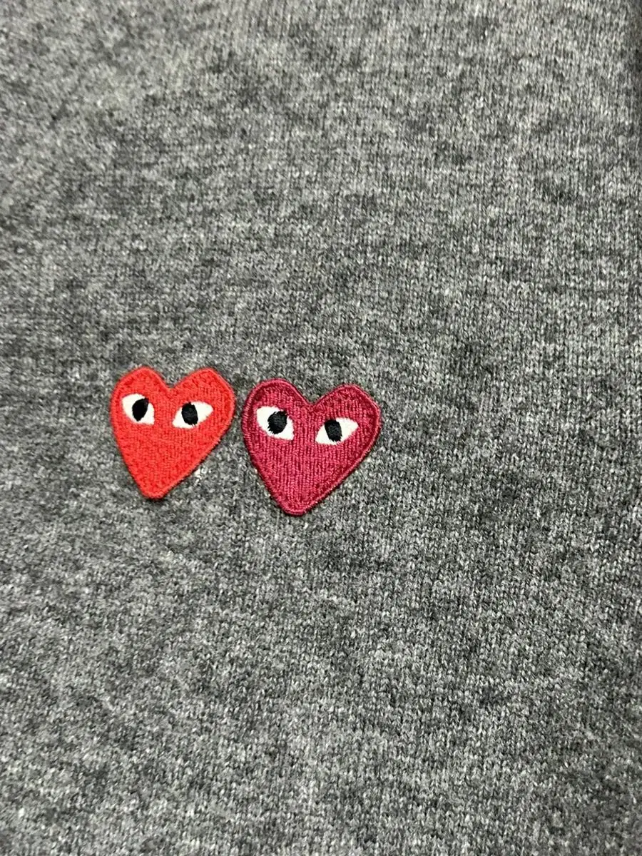 Comme des Garçons Cardigan Double Heart Gray