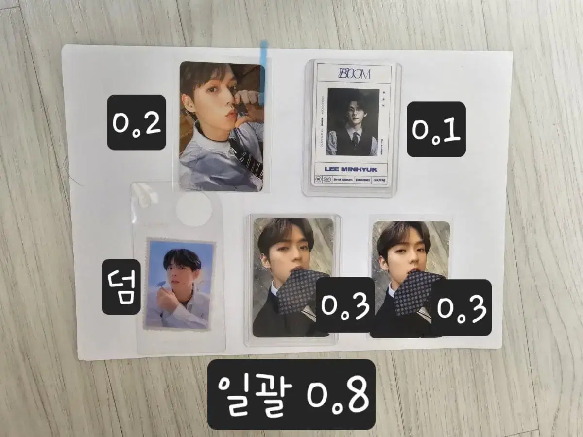 Minhyuk photocards (duplicates) & unofficial goods (bulk) for free