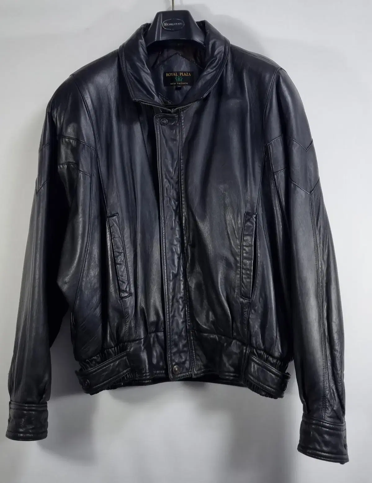 L (100) Men's 100% cowhide leather jacket