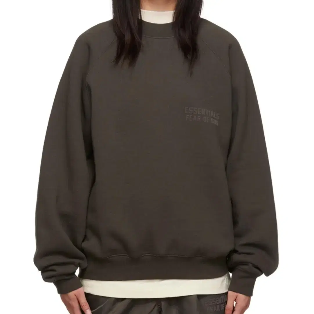 피어오브갓Fear Of God Essentials 그레이 크루넥 스웨브