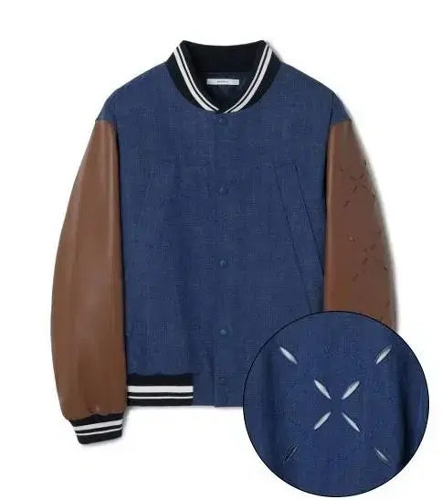 [New] Munsun Varsity Jacket Denim M