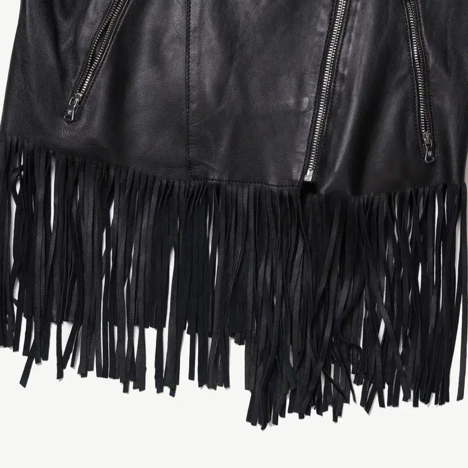 Massimo Dutt Fringe Leather Jacket